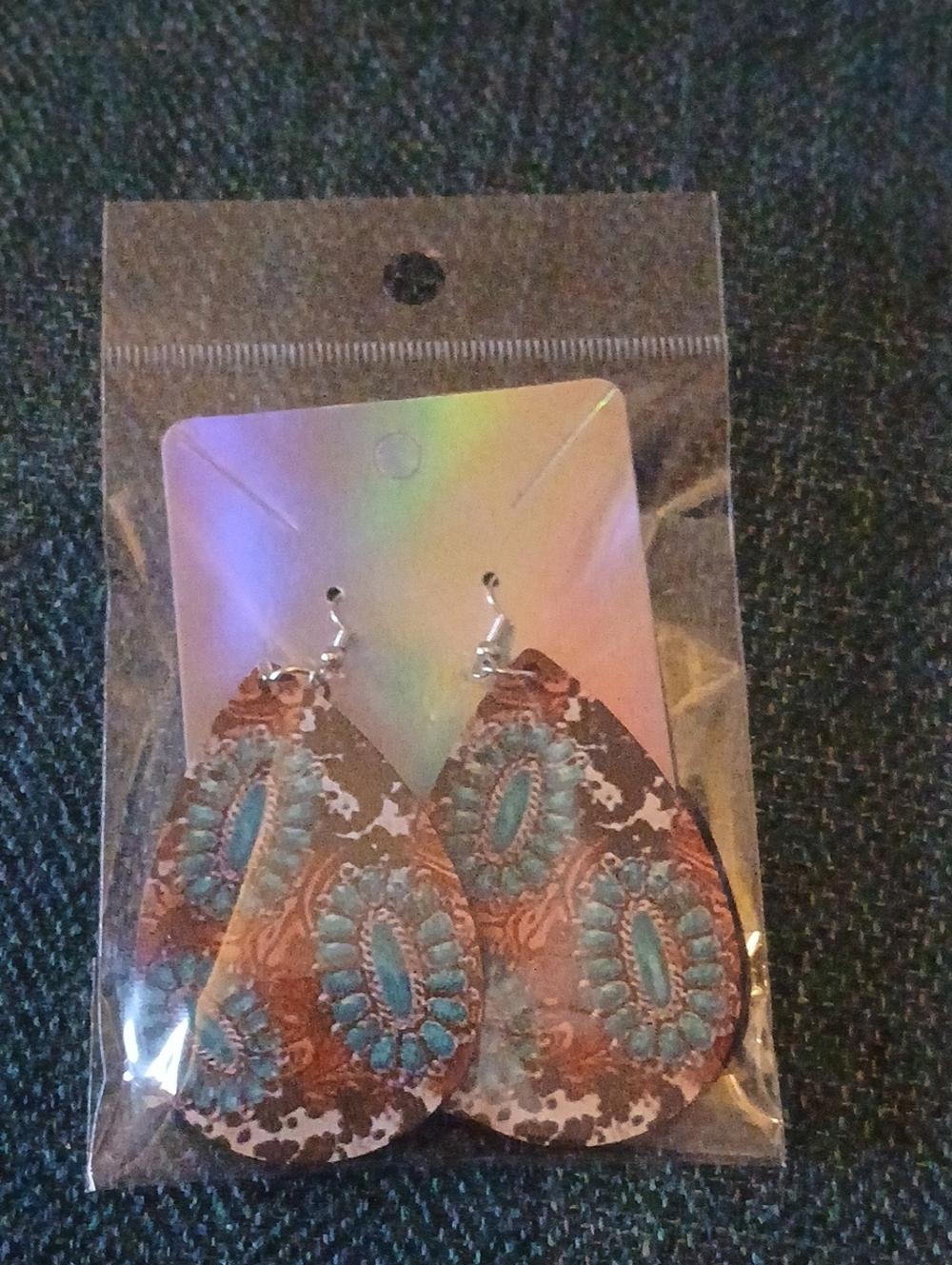 Turquoise Teardrop Statement Earrings - Women's Jewelry